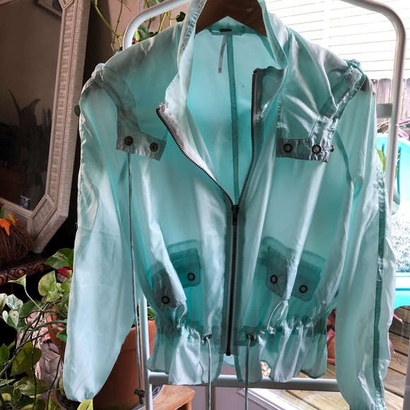 Free People Jackets & Blazers - ➳ HP Turquoise Free People || WIND BREAKER ➳